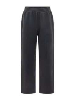 Pants with Elasticated Waist and Flared Leg
