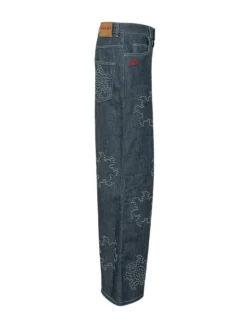 Pants with Pockets and All-Over Graphic Pattern