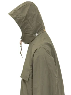 Parka con Cappuccio in Cotone con Colletto in Velluto