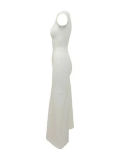 Pearl Logo Midi Dress with Asymmetric Hem