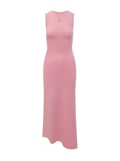 Pearl Logo Sleeveless Midi Dress