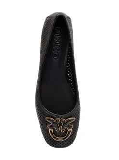 Perforated Leather Ballet Flats