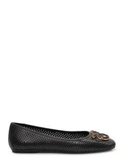Perforated Leather Ballet Flats
