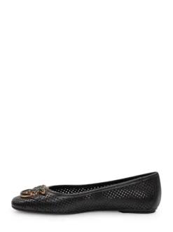 Perforated Leather Ballet Flats