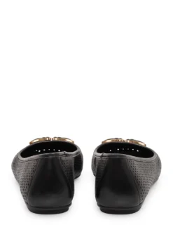 Perforated Leather Ballet Flats