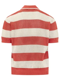 Perforated Polo with Collar and Buttons