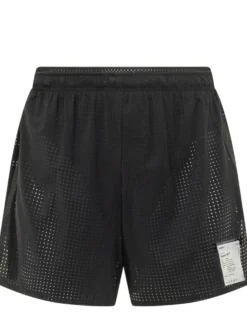 Perforated Shorts with Elastic Waist