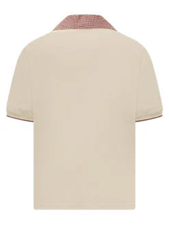 Pied de Poule Polo with Revere Collar