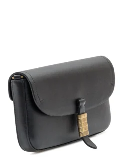 Pinko Saddle Flat Black Leather