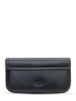 Pinko Saddle Flat Black Leather