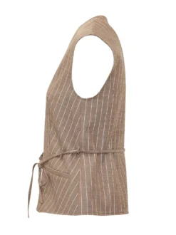 Pinstripe Vest with Belt