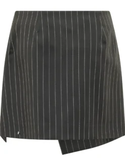 Pinstripe Wrap Skirt