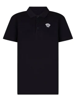 Pique Polo Shirt with Collar and Logo Embroidery