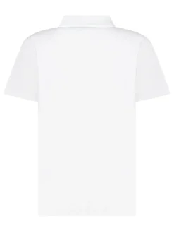Pique Polo Shirt with Collar and Logo Patch