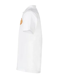 Pique Polo Shirt with Collar and Logo Patch