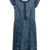 Pleated Dress with Ruffles