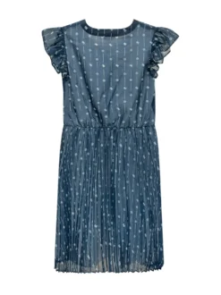 Pleated Dress with Ruffles