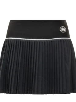 Pleated Mini Skirt with Logo