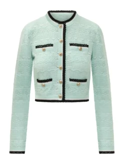Pointelle Cardigan with Pockets