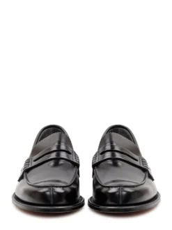 Polished Leather Penny Loafers