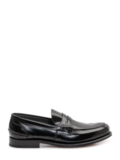 Polished Leather Penny Loafers