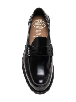 Polished Leather Penny Loafers