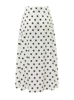 Polka Dot Midi Skirt