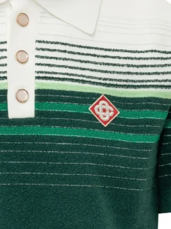Polo a Righe con Patch