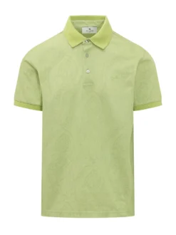 Polo Roma with Collar and Tone on Tone Print