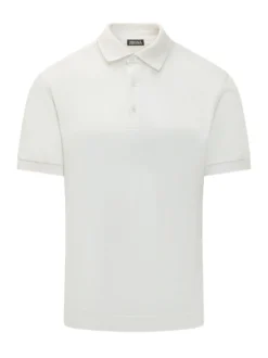 Polo Shirt with Collar and Buttons