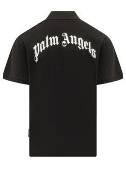 Polo Shirt with Curved Chest Logo