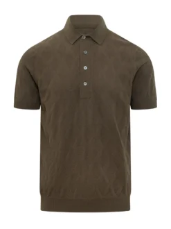 Polo Shirt with Geometric Pattern