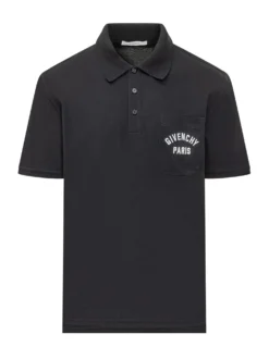Polo Shirt With Pocket And Embroidery