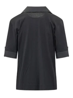 Polo Top with V Neck and Short Sleeves