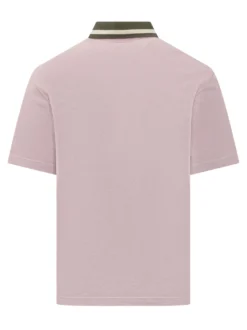 Polo with Contrast Collar and Embroidered Logo