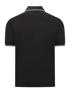 Polo with Striped Collar and Short Sleeves