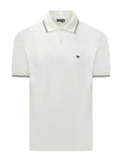 Polo with Striped Collar Details