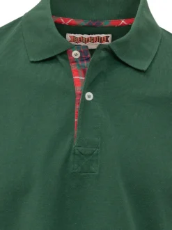 Polo with Tartan Placket
