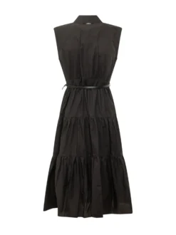 Poplin Midi Shirt Dress with Belt
