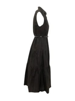Poplin Midi Shirt Dress with Belt