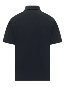 Premium Navy Cotton Piqué Polo
