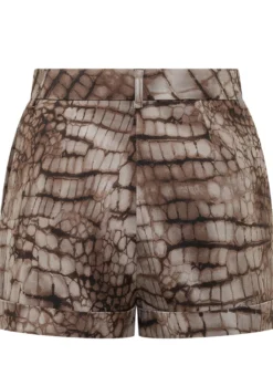 Printed High-Waist Shorts