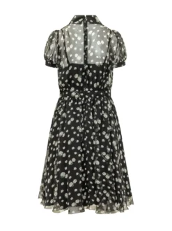 Puff Sleeve Dress with Floral Print