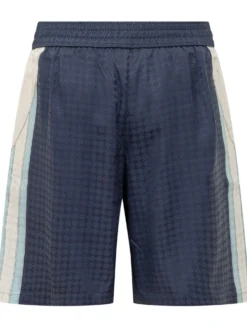 Quad Panel Shorts with Drawstring and Logo Print