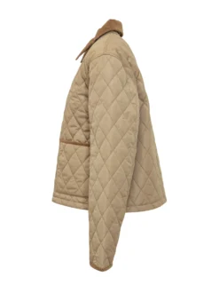 Quilted Jacket with Velvet Collar