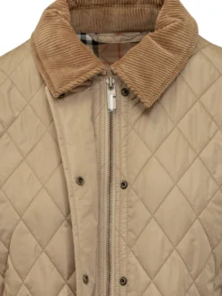 Quilted Jacket with Velvet Collar