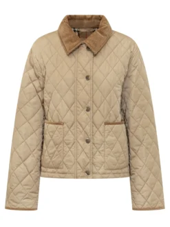 Quilted Jacket with Velvet Collar