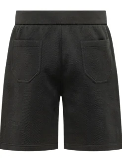 Quilted Shorts with Tonal Logo