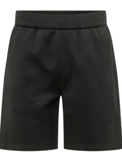 Quilted Shorts with Tonal Logo