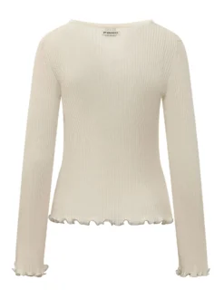 Ribbed Crepe Knit Top